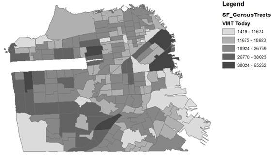 Figure 1: Daily estimates for San Francisco using estimated models and synthetic population